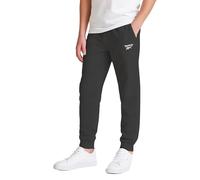 Reebok Pantalones deportivos para niños - Pantalones deportivos de forro polar suave con cintura elástica y bolsillos (tallas son pequeñas), Gris oscuro (Dark Grey Heather), 14