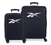 Reebok Portland Juego de Maletas Azul 55/68 cms Rígida ABS Cierre de combinación Lateral 104L 6 kgs 4 Ruedas Dobles Equipaje Mano