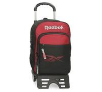 Reebok Portland Mochila Escolar con Carro Negro 30x40x12 cms Poliéster 14,4L by Joumma Bags