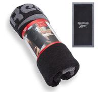 Reebok Prague Toalla de Baño Grande Negra - Toalla de Algodón 100% Suave | Toallas Gimnasio y Ducha para Hombre y Mujer | Secado Rápido | Ideal para Playa, Gym y Viaje