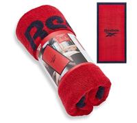 Reebok Prague Toalla de Baño Grande Roja - Toalla de Algodón 100% Suave | Toallas Gimnasio y Ducha para Hombre y Mujer | Secado Rápido | Ideal para Playa, Gym y Viaje
