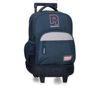 Reebok Queens Mochila Compact 2 Ruedas Marino 32x43x21 cm Poliéster 28,9L by Joumma Bags