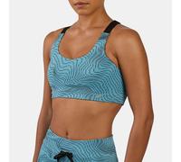 Reebok - RBK Lab Running Printed Sports Bra, Warped Blue Aop, Tamaño: S