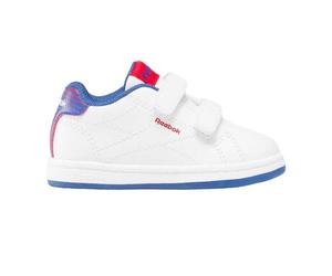 Reebok RBK Royal Complete CLN 2.0 2V, Zapatillas Bebé-Niños, White/BOUNDLESSBLUE/VECTORRED, 22 EU