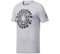 Reebok RC Excellence Is Obvious Graphic tee Camiseta de Manga Corta, Hombre, Light Grey Heather, S