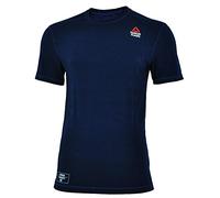 Reebok RCF Burnout Tee Solid Crossfit Hombre Speedwick Antimicrobiano Camiseta Navy, Tamaño:XL