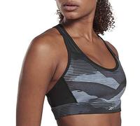 Reebok RE Lux Racer Bra- AOP Sujetador Deportivo, Mujer, Negro, XS