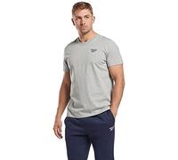 Reebok Identity Left Chest Logo Camiseta, Medium Grey Heather, S para Hombre