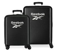 Reebok Roxbury Juego de maletas Negro 55/70 cms Rígida ABS Cierre TSA integrado 119,4L 6 kgs 4 Ruedas dobles Equipaje de Mano
