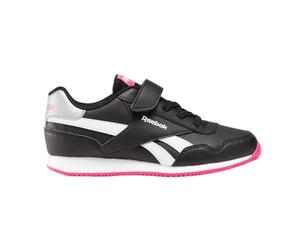 Reebok Royal Cl Jog 3.0 1v, Zapatos para Correr, Negro, Rosa y Blanco, 33.5 EU