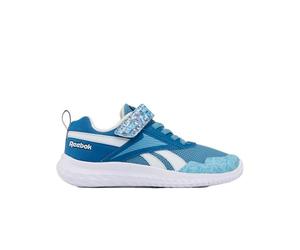 Reebok Rush Runner 5 - Tenis Deportivos de Encaje elástico y Correa Superior, Azul y Blanco, Talla 1.5 UK Niño