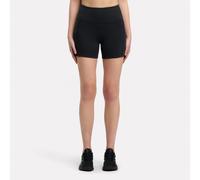 Reebok - Shorts Biker Mini de Cintura Alta Lux, Black, Tamaño: S
