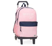Reebok Sidney Mochila Escolar con Carro Portátil 15,6 pulgadas Rosa 31x44x15 cms Poliéster by Joumma Bags