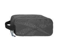 Reebok Stam Estuche Triple Gris 22x10x9 cms Poliéster by Joumma Bags