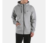 Reebok - Sudadera con capucha con cremallera completa Athlete Double Knit , Hombre, Grey Marl, Tamaño: 2XL