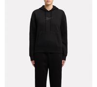 Reebok - Sudadera con Capucha de Forro Polar con Logo de Satén, Black, Tamaño: S