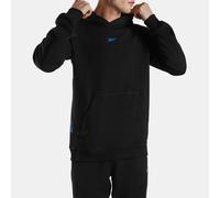 Reebok - Sudadera con capucha para hombre Athlete Doubleknit , Black/Virtual Blue, Tamaño: L