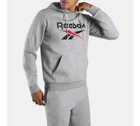 Reebok - Sudadera con capucha Trent 2 con logo en el pecho, Light Grey Marl, Tamaño: XS