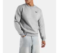 Reebok - Sudadera de Cuello Redondo de Forro Polar con Logo Pequeño ID, Hombre, Light Grey Marl, Tamaño: XS