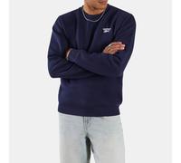 Reebok - Sudadera de Cuello Redondo de Forro Polar con Logo Pequeño ID, Vector Navy, Tamaño: L