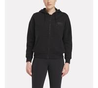 Reebok - Sudadera relajada con cremallera para mujer F45 Training, Black, Tamaño: S