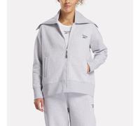 Reebok - Sudadera Retro con Cremallera Esenciales del Armario, Silver Marl, Tamaño: S