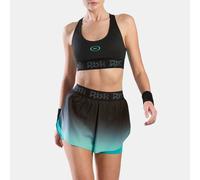 Reebok - Sujetador deportivo Athlete Speed Cut Out para mujer, BLACK/TWISTED TURQUOISE, Tamaño: M