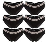 Reebok Talla S Shorts Deportivos para Mujer Negro-95% algodón 5% Elastano, Pack de 6 PK1599