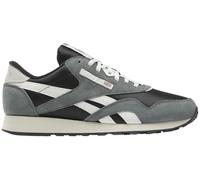 Reebok Tenis clásicos de nailon para hombre, Negro lavado/niebla oscura/tiza, 42 EU
