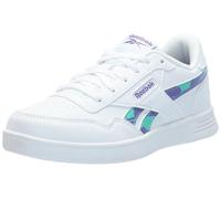 Reebok Tenis Court Advance para niña, Blanco/Verde Unleashed/Dynpurple, 6.5 Little Kid