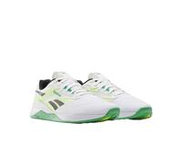 Reebok Tenis Nano X4 Unisex para Adultos, Calzado Blanco/Amarillo ácido Solar/Verde Deportivo, 11.5 Women/10 Men