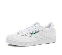 Reebok Tenis unisex de cuero clásico para niños, White Glen Green Vector Blue, 34.5 EU