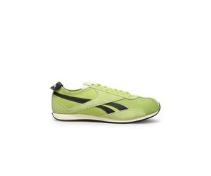Reebok Tenis Unisex R400, Color Verde Peludo Retro, Color Negro Lima, Talla 11.5