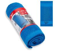 Reebok Toalla de Gimnasio Capri de algodón - Gym Towel, Toalla para Gimnasio, Ligera y Absorbente | Ideal para Gimnasio en casa, Entrenamiento y Fitness - 40 x 80 cm - Azul
