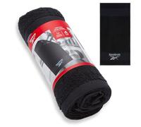 Reebok Toalla de Gimnasio Capri de algodón - Gym Towel, Toalla para Gimnasio, Ligera y Absorbente | Ideal para Gimnasio en casa, Entrenamiento y Fitness - 40 x 80 cm - Negro