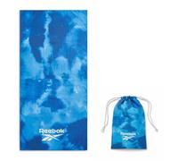 Reebok Toalla de Playa Microfibra Antiarena 90x180 cm | Secado Rápido, Ligera y Compacta con Bolsa | Toalla Grande para Gym, Piscina y Viaje, Diseño Azul Marino Nube