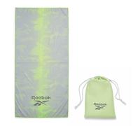 Reebok Toalla de Playa Microfibra Antiarena 90x180 cm | Secado Rápido, Ligera y Compacta con Bolsa | Toalla Grande para Gym, Piscina y Viaje, Diseño Gris Lima Nube