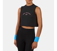 Reebok - Top Gráfico Recortado Lux, Black, Tamaño: S