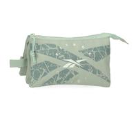 Reebok Trace Estuche Triple Verde 22x12x5 cms Poliéster by Joumma Bags