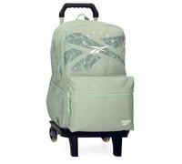 Reebok Trace Mochila para portátil 15,6" doble compartimento con carro Verde 31x44x15 cms Poliéster 20,46L by Joumma Bags