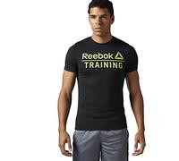 reebok Training Speedwick Camiseta de Manga Corta, Hombre, Gris (brgros), S