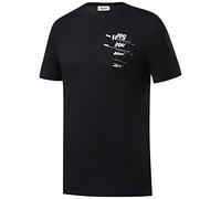 Reebok TS Cotton Graphic tee Camiseta, Hombre, Negro, S