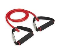 Reebok Tubo de Resistencia (Resistencia Media, Rojo), Entrenamiento de Cuerpo Completo, Calentamiento y Entrenamiento de Fuerza, Bandas de Resistencia con Asas, Bandas elásticas Antideslizantes para