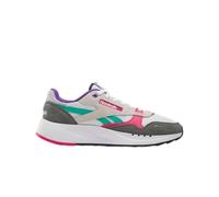 Reebok Unisex's Classic Leather 2400 Sneaker, Chalk Grey 5 Bold Pink, 36 EU