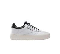 Reebok Unisex's Club C Megacourt Tennis Shoes, White Chalk Black, 42.5 EU