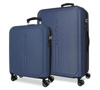 Reebok Valley Juego de Maletas Azul 55/65 cms Rígido ABS 93 L 5,65 kgs Equipaje de Mano