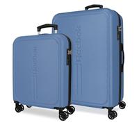 Reebok Valley Juego de Maletas Azul 55/65 cms Rígido ABS 93 L 5,65 kgs Equipaje de Mano