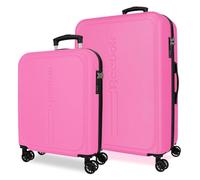 Reebok Valley Juego de Maletas Rosa 55/65 cms Rígido ABS 93 L 5,65 kgs Equipaje de Mano