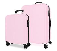 Reebok Valley Juego de Maletas Rosa 55/65 cms Rígido ABS 93 L 5,65 kgs Equipaje de Mano