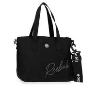 Reebok Violet Bolso Bandolera Negro 27x22x15 cms Poliéster by Joumma Bags